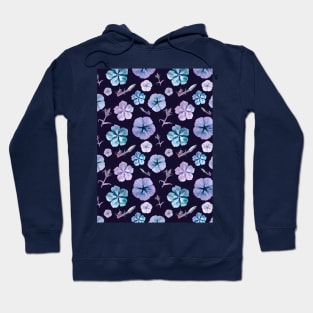 Pink and Blue Phloxes Hoodie